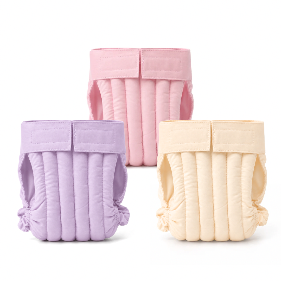 Pelene za široki povoj – set od 3 komada u roze, lila i krem boji