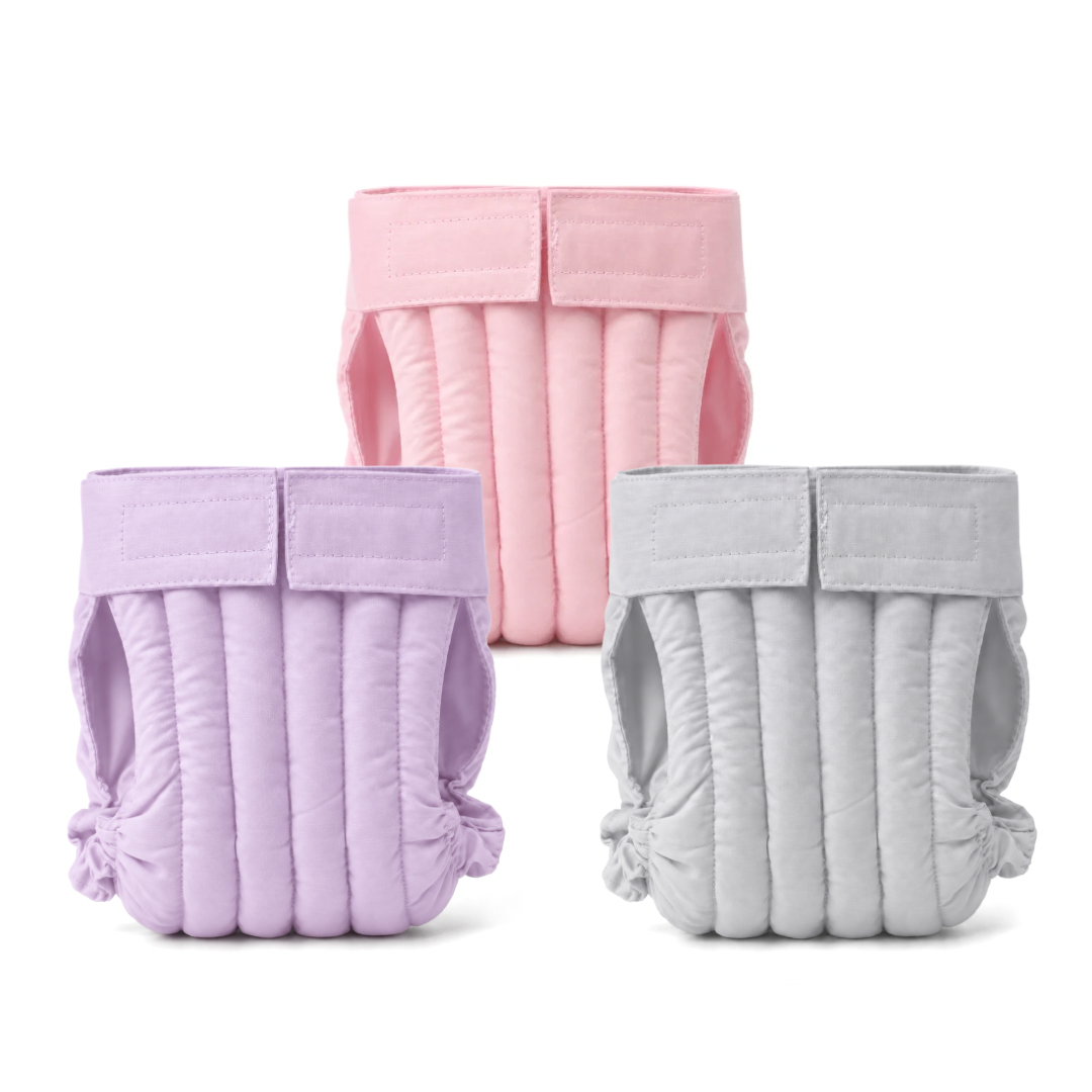 Pelene za široki povoj – set od 3 komada u roze, lila i sivoj boji